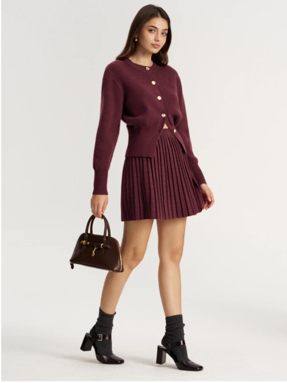 NWT Commense Cardigan & Pleated Mini Skirt Set – XS (Sold Out Piece Online)
